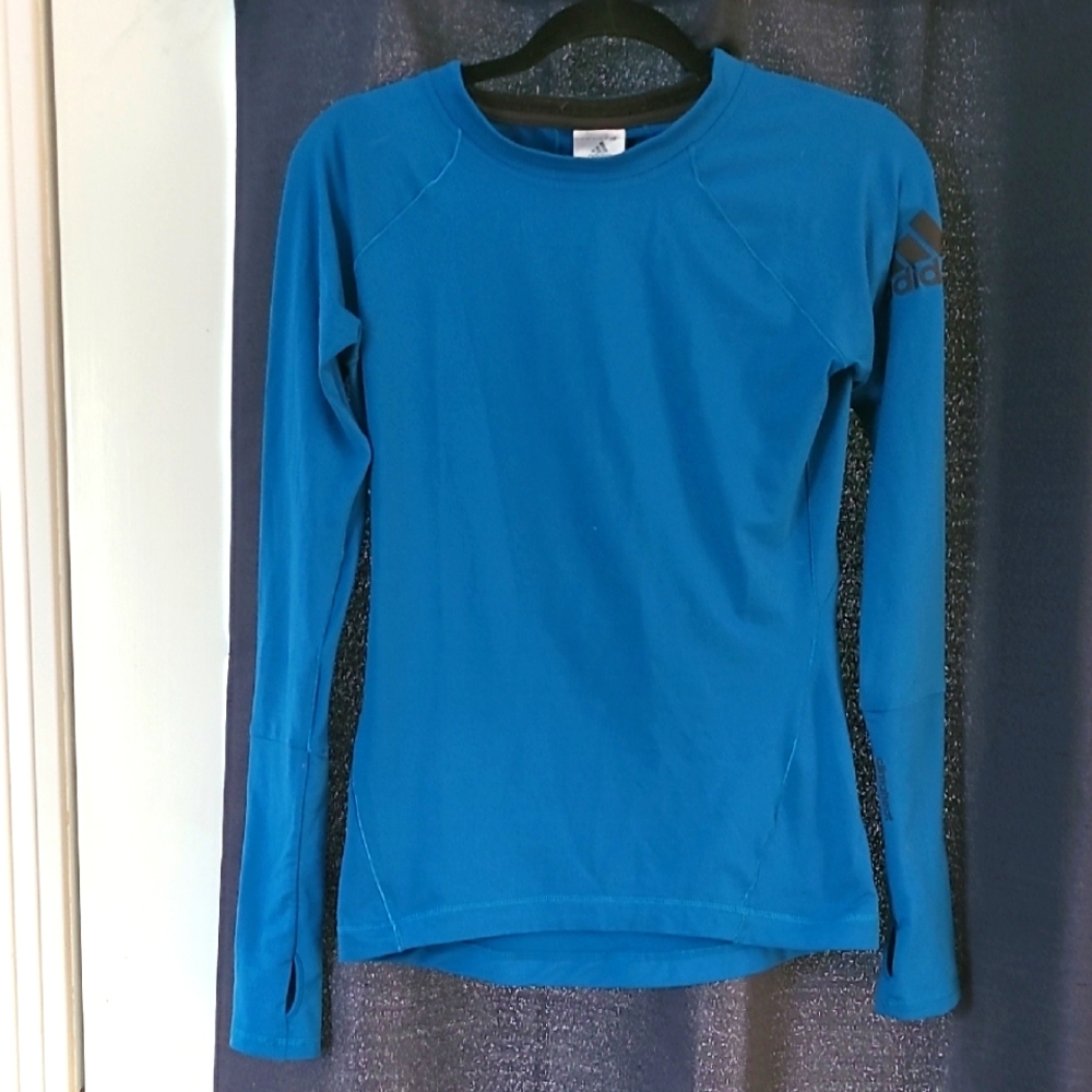 Adidas Blue Long Sleeve Shirt